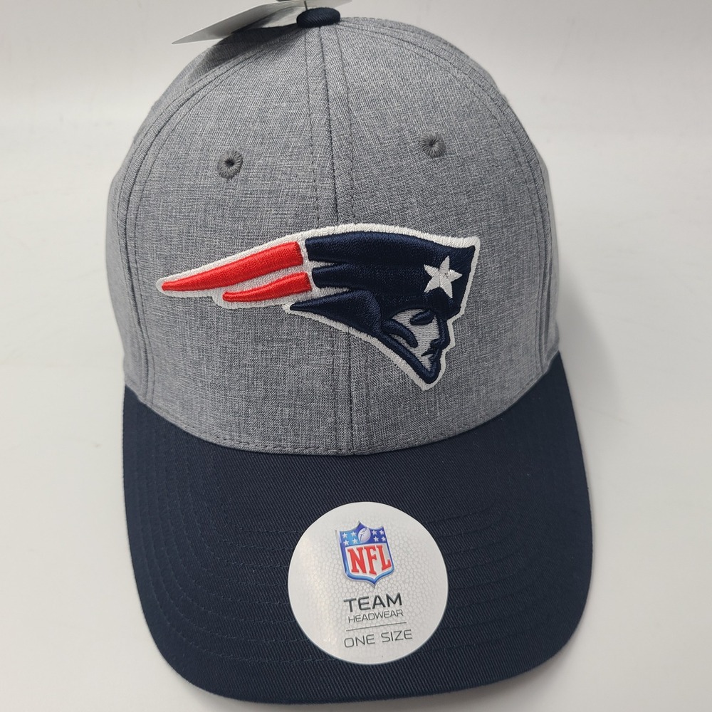 New England Patriots Hat Adjustable NFL Team Apparel Gray Blue NFL Football‎ Men